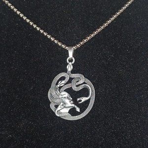 COPY - Stainless Steel Ancient Greek Mythology Medusa Unisex Snake Pendant Neck…